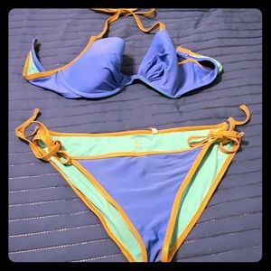 Aero bathing suit top is 36D bottom is XL